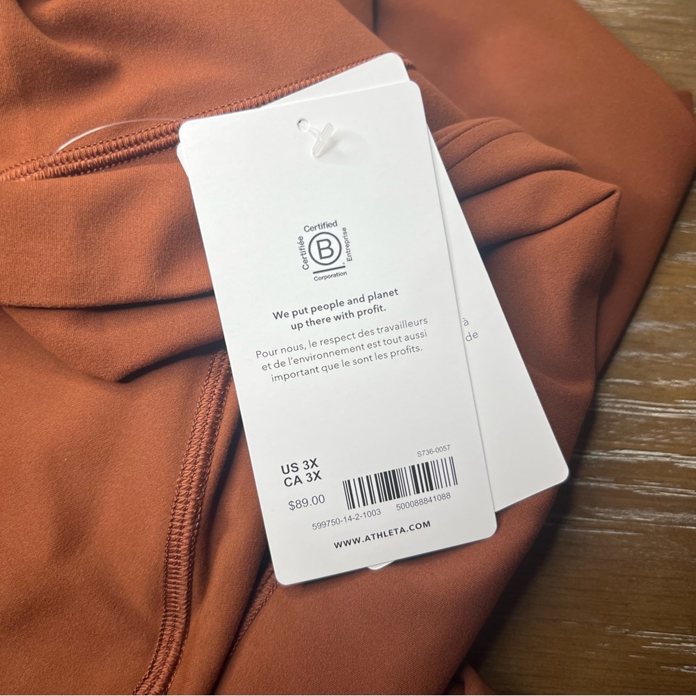 Athleta Ultra High Rise Elation 7/8 Legging Size 3X NWT Ancient Mahogany - Picture 14 of 14